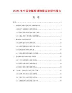 2025年中國金屬板錘數據監測研究報告