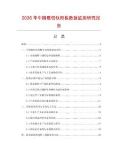 2026年中國(guó)鍍鉑鈦陽(yáng)極數(shù)據(jù)監(jiān)測(cè)研究報(bào)告