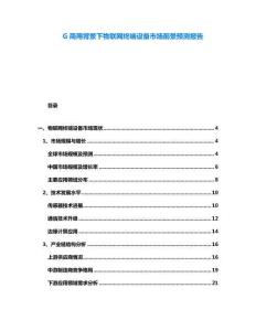 G商用背景下物聯(lián)網(wǎng)終端設(shè)備市場(chǎng)前景預(yù)測(cè)報(bào)告