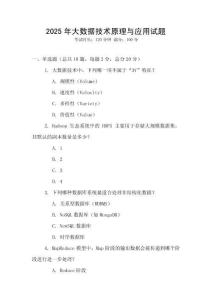 2025年大數(shù)據(jù)技術(shù)原理與應(yīng)用試題