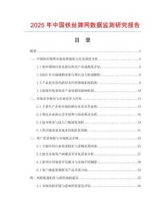2025年中國(guó)鐵絲篩網(wǎng)數(shù)據(jù)監(jiān)測(cè)研究報(bào)告