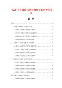 2025年中國酸洗熱軋鋼數據監測研究報告