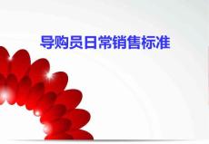 导购员日常销售标准话术