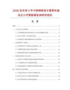2026及未來5年中國鋼筋排水管柔性接洽企口式管數據監測研究報告
