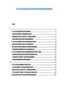 乌干达农业数字化技术应用与农民增收策略研究