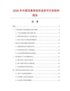 2026年中国花果茶项目投资可行性研究报告
