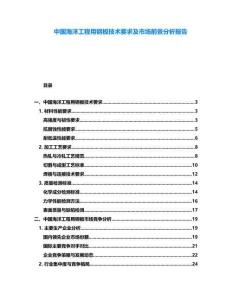 中國海洋工程用鋼板技術(shù)要求及市場前景分析報(bào)告