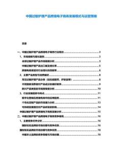 中國(guó)過(guò)敏護(hù)理產(chǎn)品跨境電子商務(wù)發(fā)展模式與運(yùn)營(yíng)策略