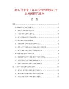 2026及未來5年中國釹鐵硼磁石行業發展研究報告