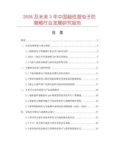 2026及未來5年中國超低濕電子防潮箱行業發展研究報告