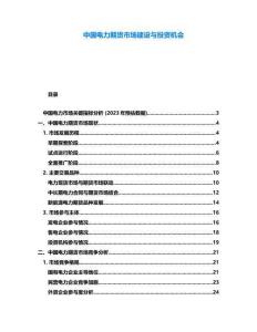 中國電力期貨市場建設(shè)與投資機(jī)會