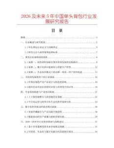 2026及未來(lái)5年中國(guó)單頭背包行業(yè)發(fā)展研究報(bào)告