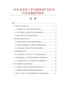 2026及未來5年中國球齒擴孔釬頭行業發展研究報告