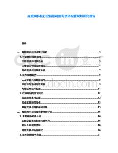 互聯網科技行業前景調查與資本配置規劃研究報告