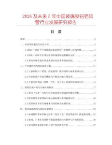 2026及未來5年中國玻璃膠鋁箔軟管行業(yè)發(fā)展研究報(bào)告