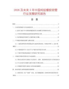 2026及未來5年中國純硅橡膠軟管行業(yè)發(fā)展研究報(bào)告