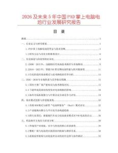 2026及未來5年中國PAD掌上電腦電池行業發展研究報告