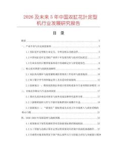2026及未來5年中國雙缸花葉定型機行業發展研究報告