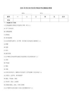 2025年河北專升本藝術概論考試真題及答案