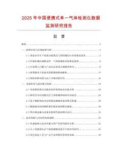 2025年中國(guó)便攜式單一氣體檢測(cè)儀數(shù)據(jù)監(jiān)測(cè)研究報(bào)告