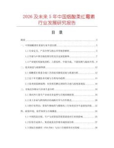 2026及未來5年中國煙酸柔紅霉素行業(yè)發(fā)展研究報(bào)告