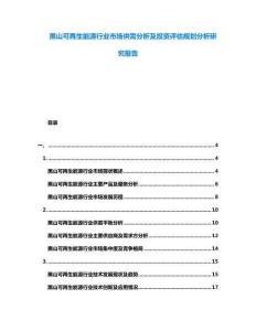 黑山可再生能源行業(yè)市場(chǎng)供需分析及投資評(píng)估規(guī)劃分析研究報(bào)告