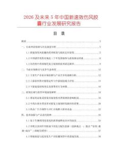2026及未來(lái)5年中國(guó)新速效傷風(fēng)膠囊行業(yè)發(fā)展研究報(bào)告
