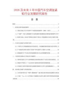 2026及未來5年中國汽車空調漲緊輪行業發展研究報告