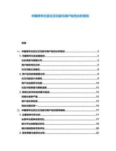 中國青年社區(qū)社交功能與用戶粘性分析報告