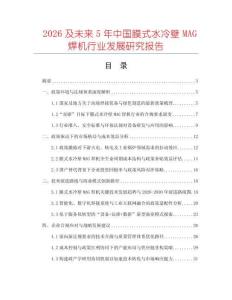 2026及未來5年中國膜式水冷壁MAG焊機行業發展研究報告