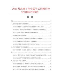 2026及未來(lái)5年中國(guó)干式切割片行業(yè)發(fā)展研究報(bào)告