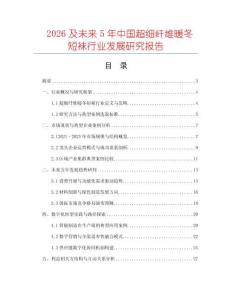 2026及未來5年中國超細纖維暖冬短襪行業發展研究報告