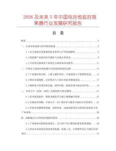 2026及未來(lái)5年中國(guó)電吉他延時(shí)效果器行業(yè)發(fā)展研究報(bào)告