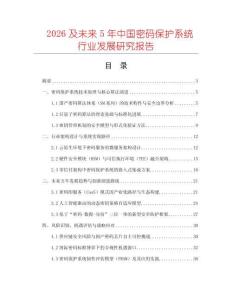 2026及未来5年中国密码保护系统行业发展研究报告