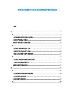 中國古沉船整體打撈技術對文物保護的風險控制