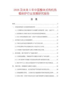 2026及未來5年中國整體式有機熱載體爐行業發展研究報告