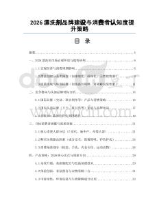 2026漂洗劑品牌建設與消費者認知度提升策略