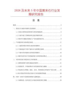 2026及未來5年中國莫來石行業發展研究報告