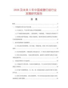 2026及未來5年中國城堡燈組行業發展研究報告