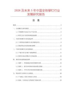 2026及未來5年中國全鐵鉚釘行業發展研究報告