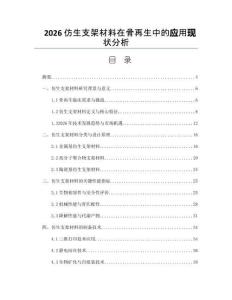 2026仿生支架材料在骨再生中的應用現狀分析
