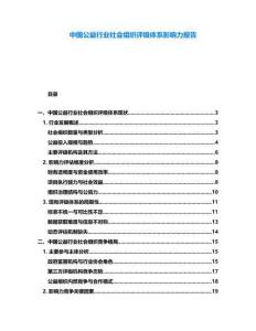中國(guó)公益行業(yè)社會(huì)組織評(píng)級(jí)體系影響力報(bào)告