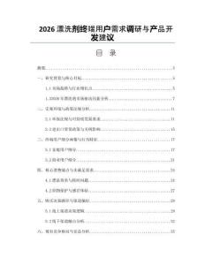 2026漂洗劑終端用戶需求調(diào)研與產(chǎn)品開發(fā)建議