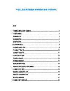 中國工業(yè)漂洗添加劑政策環(huán)境及標準體系專項研究
