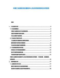 中國工業(yè)園區(qū)綜合服務(wù)中心洗衣項目招投標(biāo)分析報告