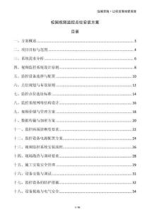 校園視頻監控點位安裝方案