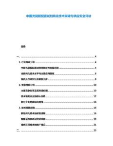 中國光刻膠配套試劑純化技術突破與供應安全評估