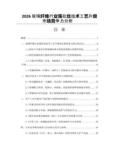 2026玻璃纖維行業(yè)強拉絲技術工藝升級市場競爭力分析