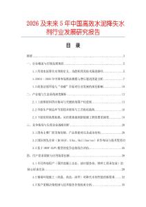 2026及未來(lái)5年中國(guó)高效水泥降失水劑行業(yè)發(fā)展研究報(bào)告