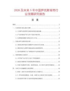 2026及未來5年中國薩克斯背帶行業發展研究報告